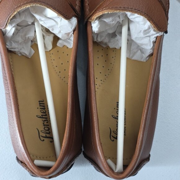 Florsheim Mens Lago Penny Driver Cognac Brown Leather Size 14M New In Box main image 10